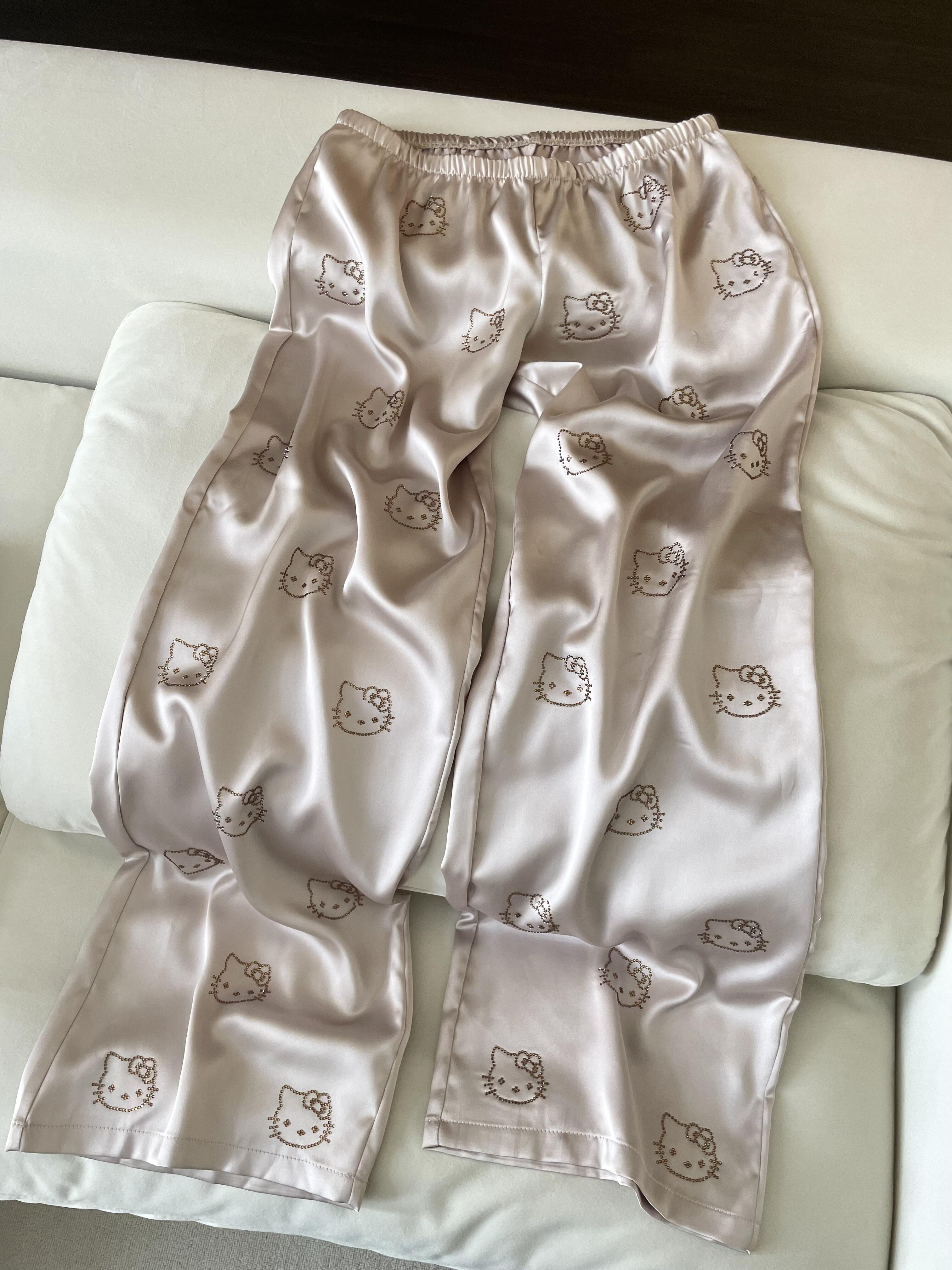 Hellokitty Champagne Satin Pajama Set