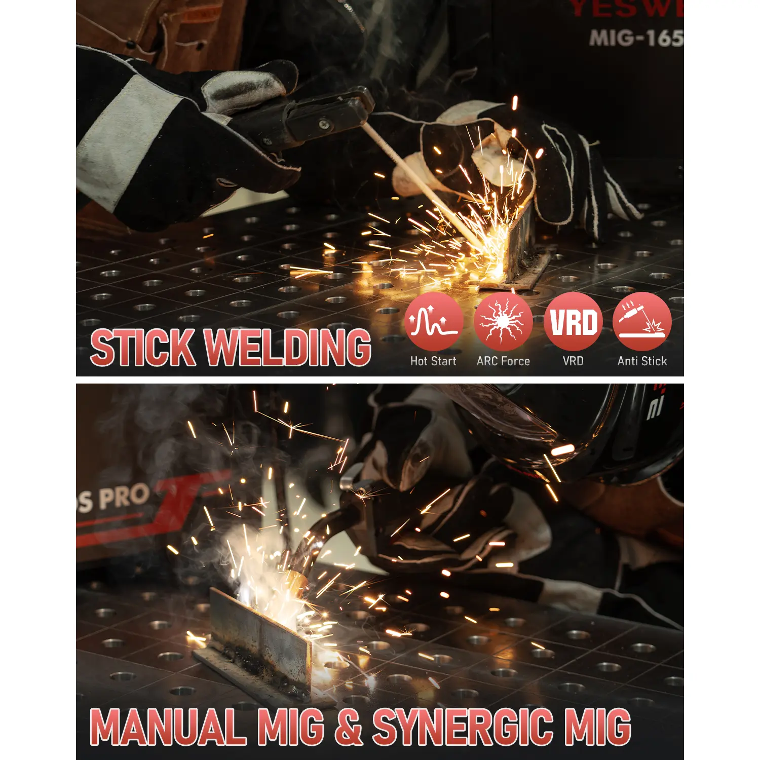 165Amp MIG Welder 4-in-1