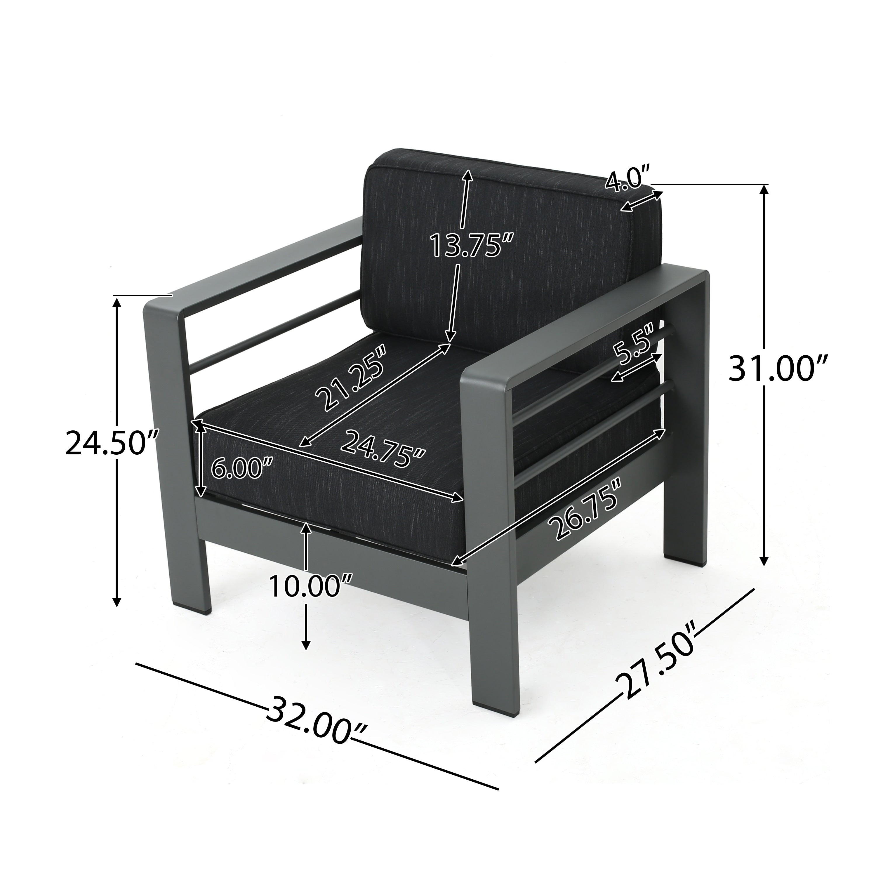 Cape Coral Aluminum 7-piece Sofa Chat Set with Fire Pit by Christopher Knight Home