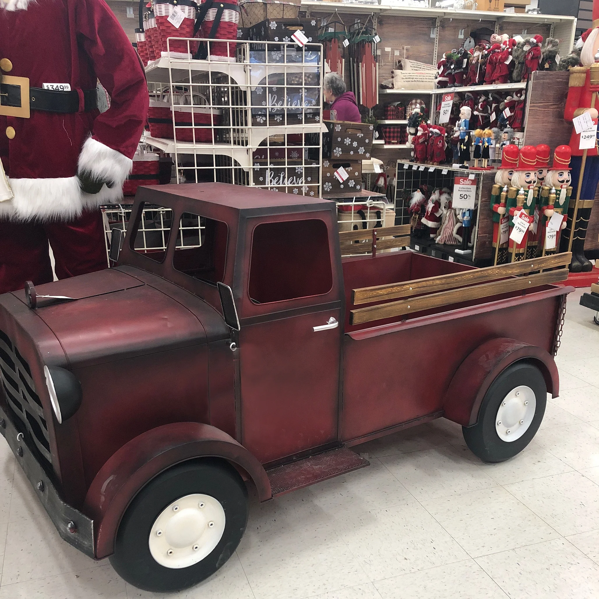 Large Iron Christmas Farmhouse Truck