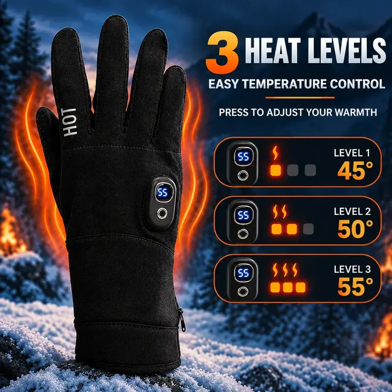 Rechargeable Electric Heated Gloves for Men & Women
