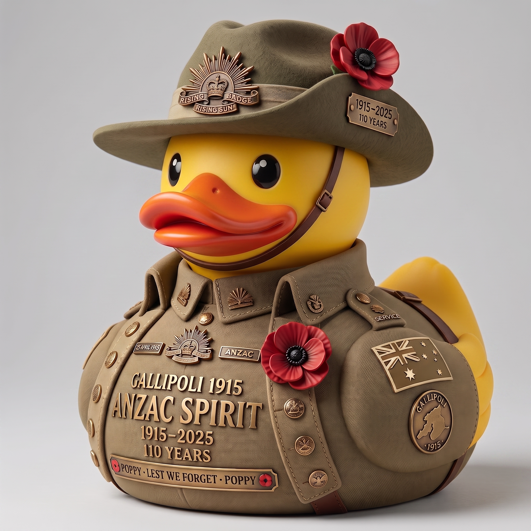 Historical Commemorative Collectible Duck, Memorial Keepsake Figurine Home Display Ornament