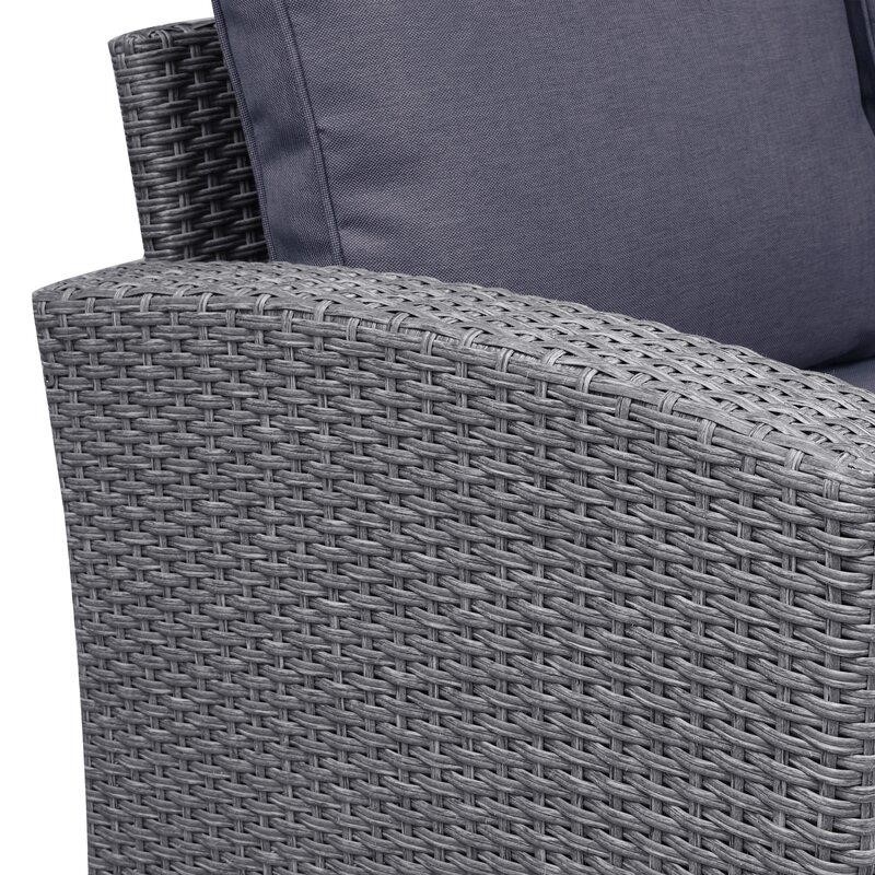 Burgas Wicker/Rattan 7 - Person Seating Group with Cushions