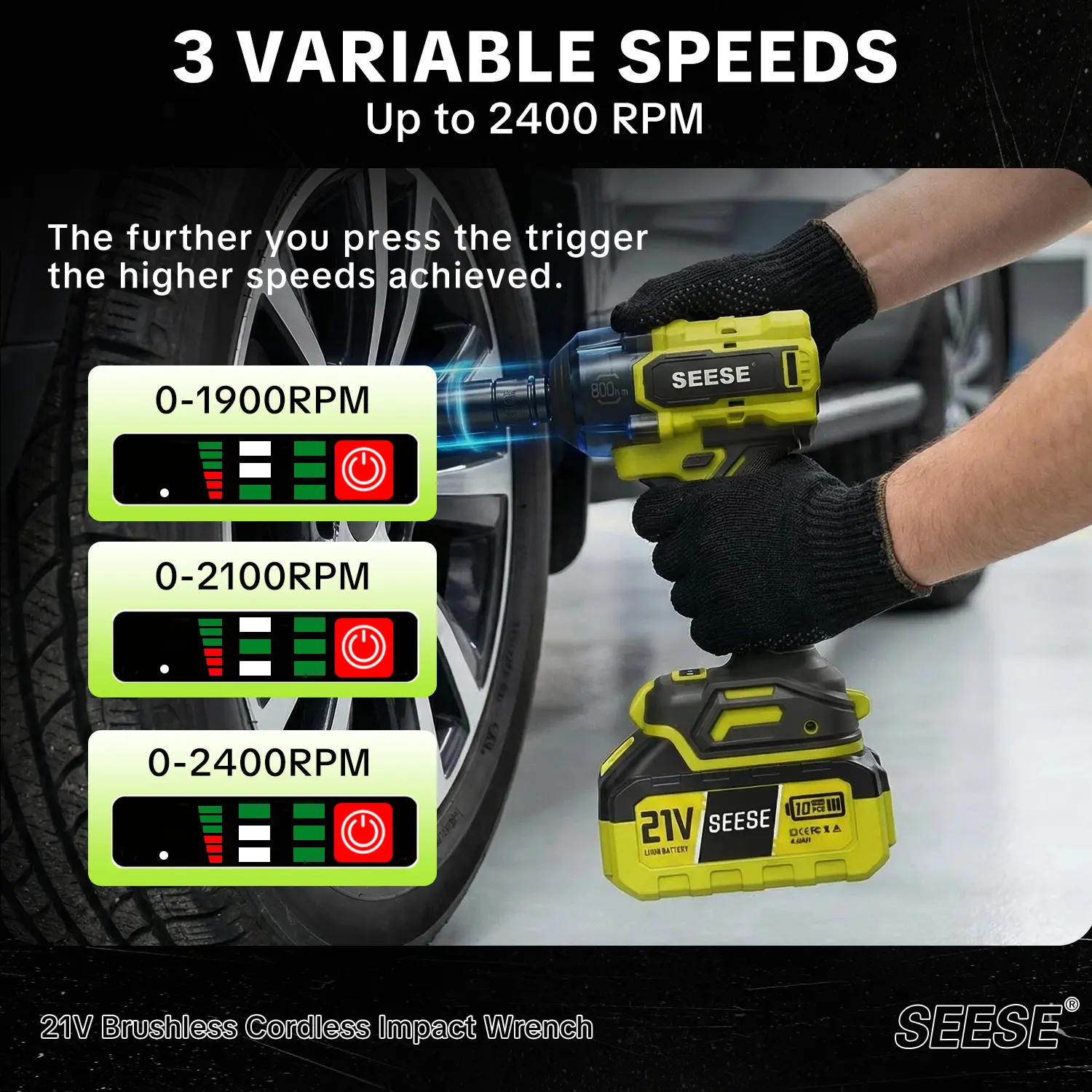 3-in-1 Cordless Impact Wrench 590 FT-LBS with Batteries