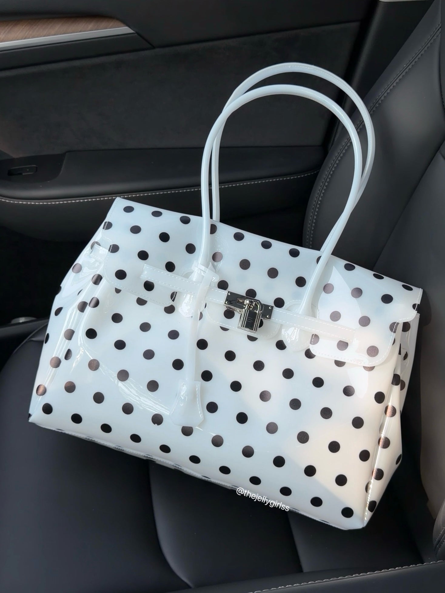 Girly Polka Dots Jelly Tote Shoulder Bag