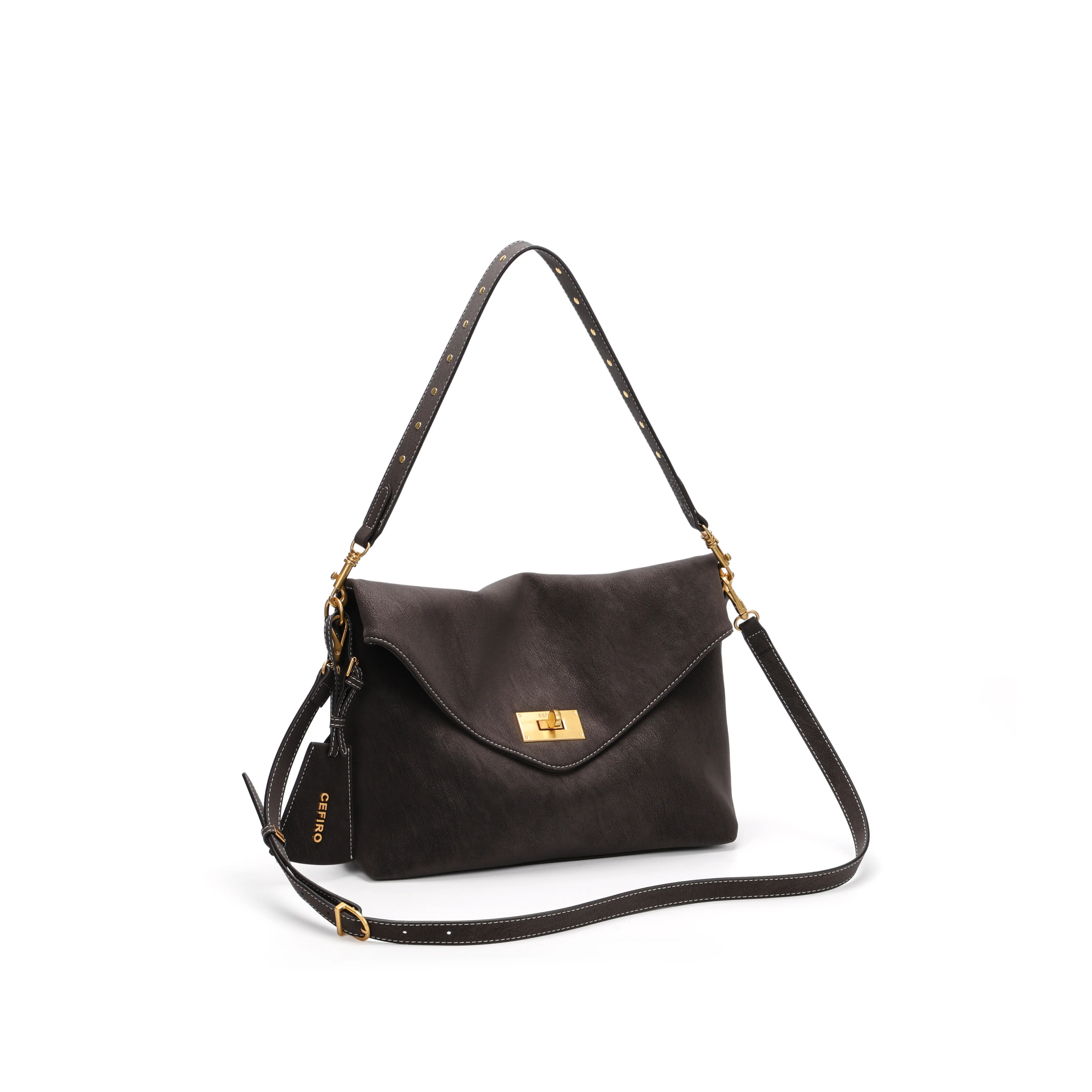 Urban Envelope Bag Large - Stylish Vegan Leather Crossbody Bag