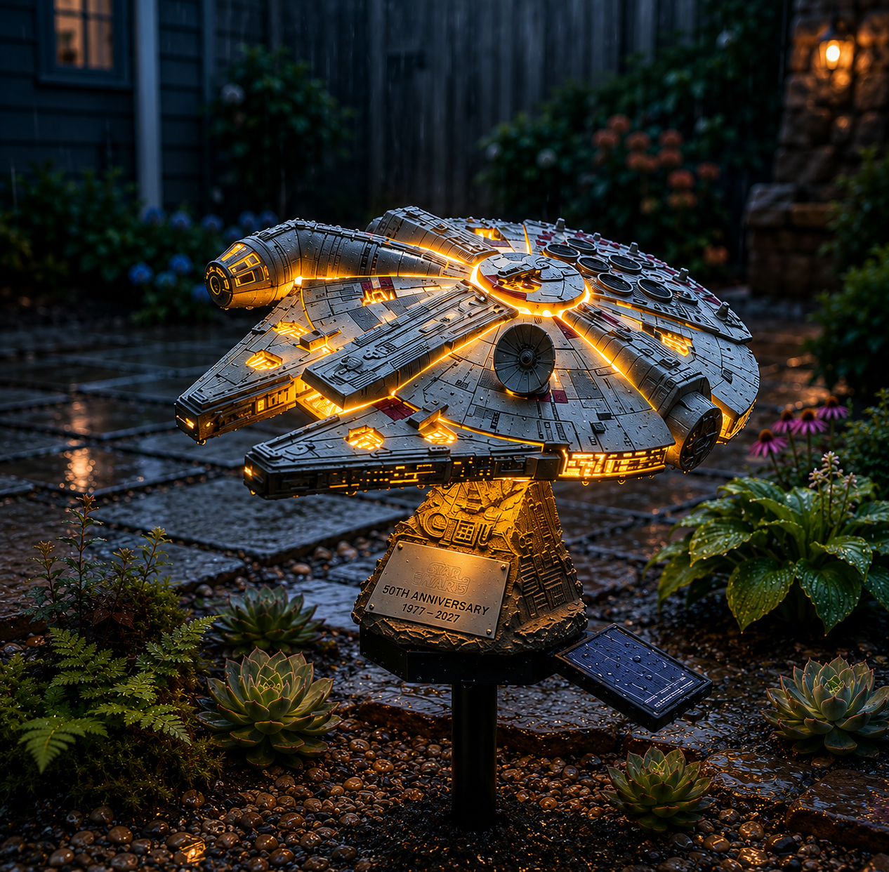 ✨Sci-Fi Starship Solar Garden Light