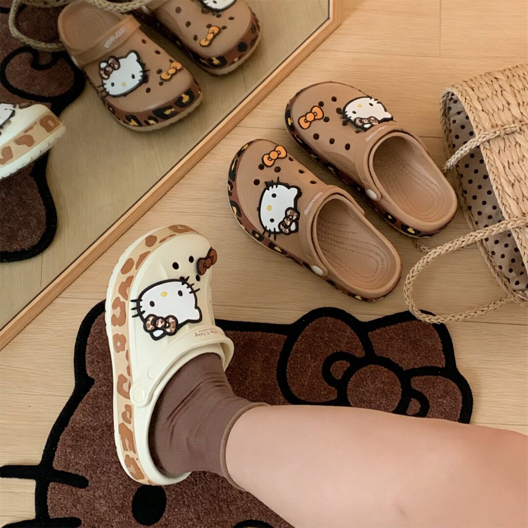 Hello Kitty Leopard-print Clogs Sandal Shoes