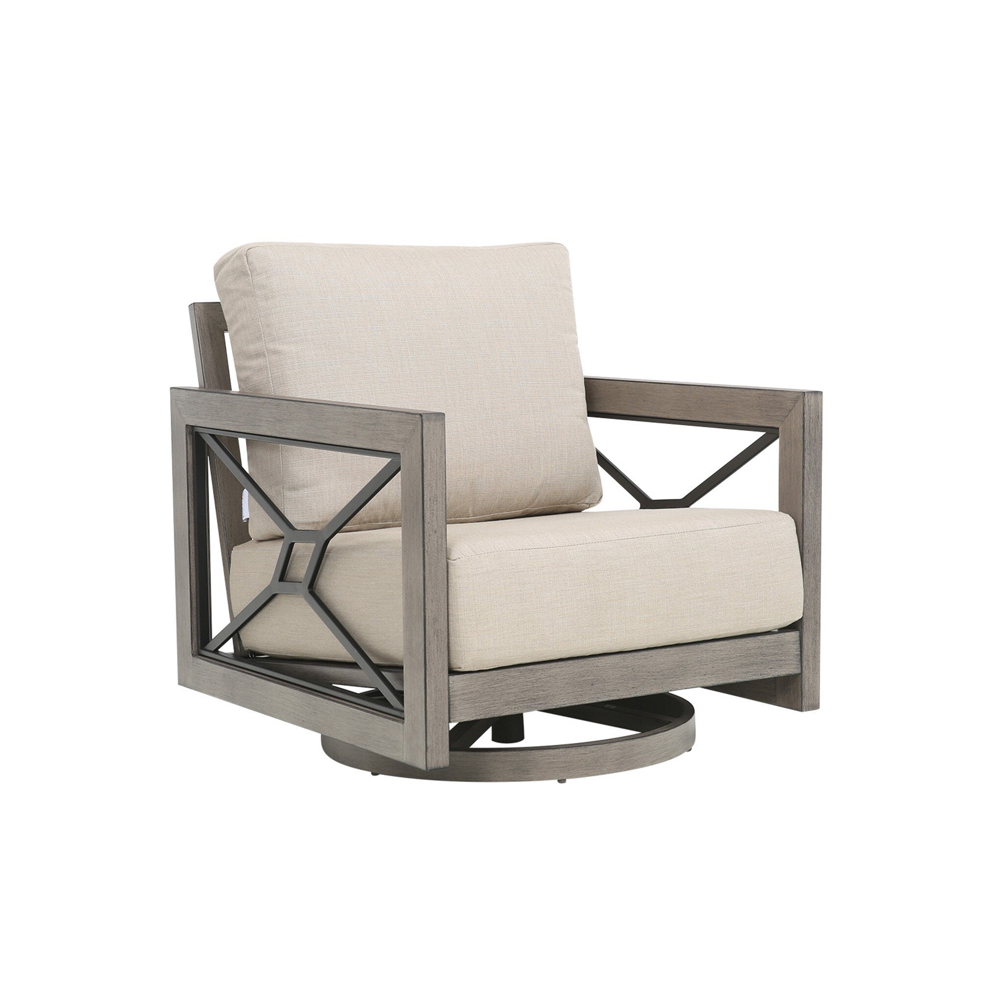 Outdoor Club Swivel Chair with Sunbrella Cushion