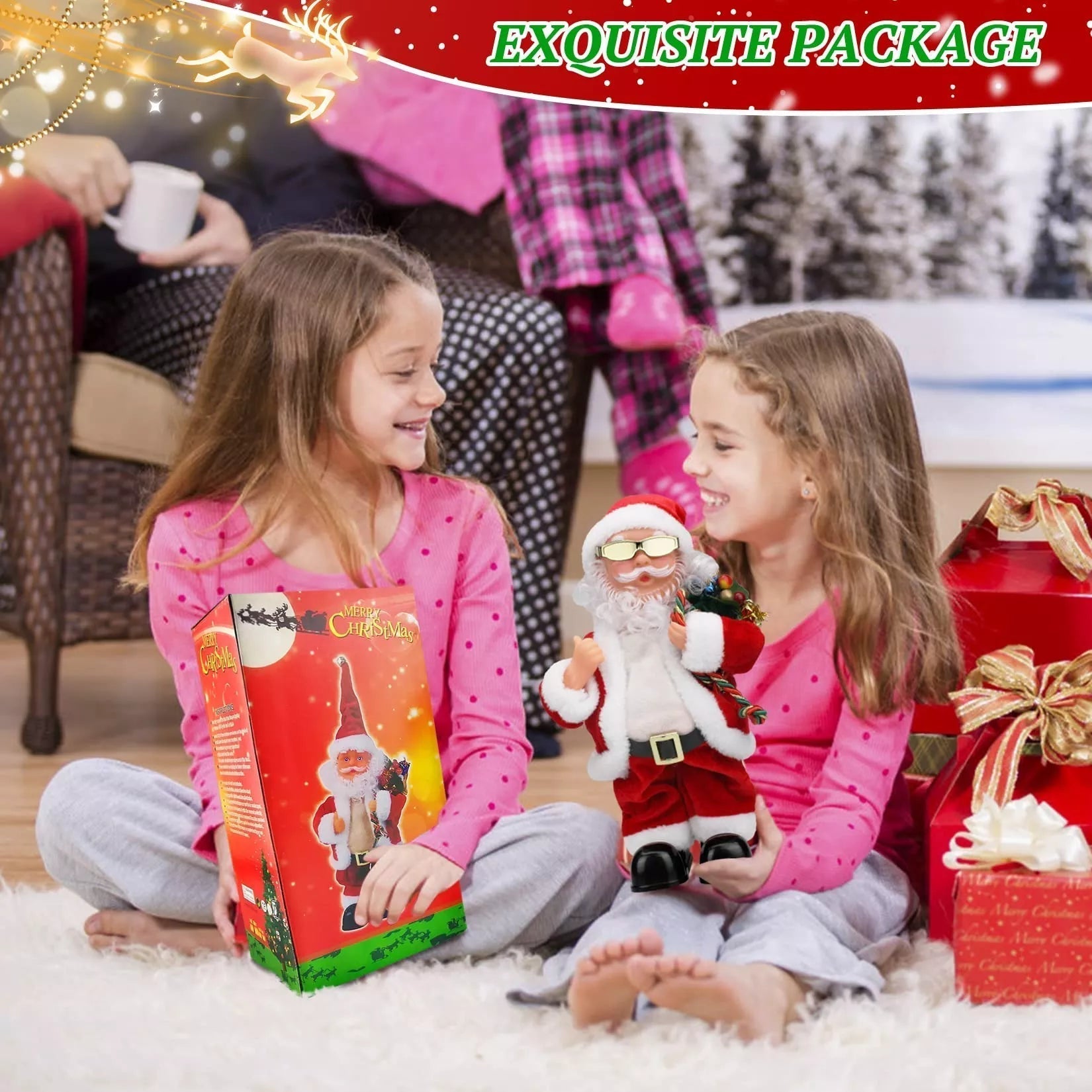 Electric dance musical Santa Claus/Electric hip shaking Santa Claus