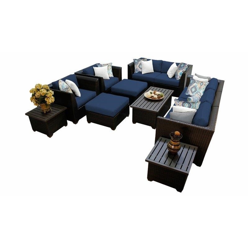 Tegan Wicker/Rattan 7 - Person Seating Group with Cushions