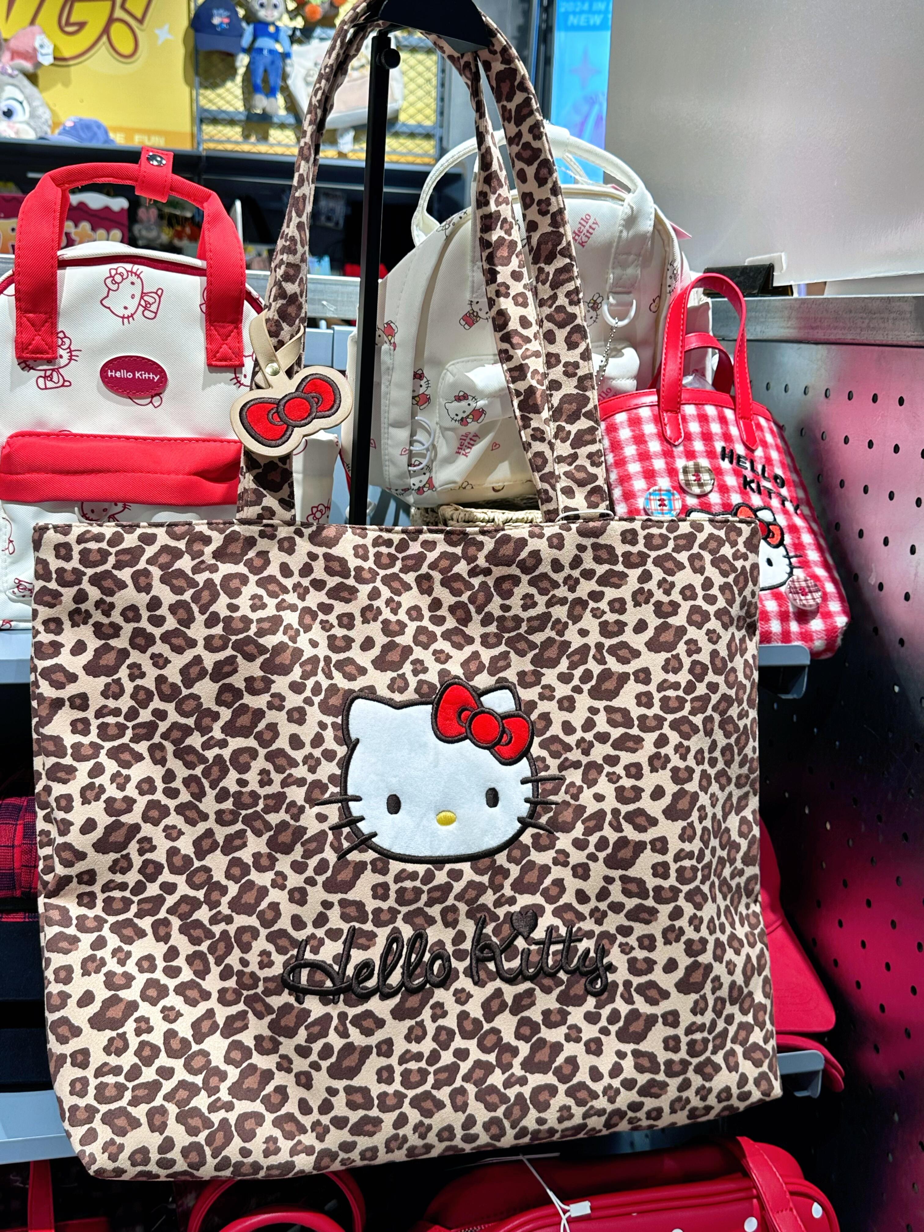 Hellokitty Leopard Print Cute Tote Bags Kawaii Carry on Bag Handbags