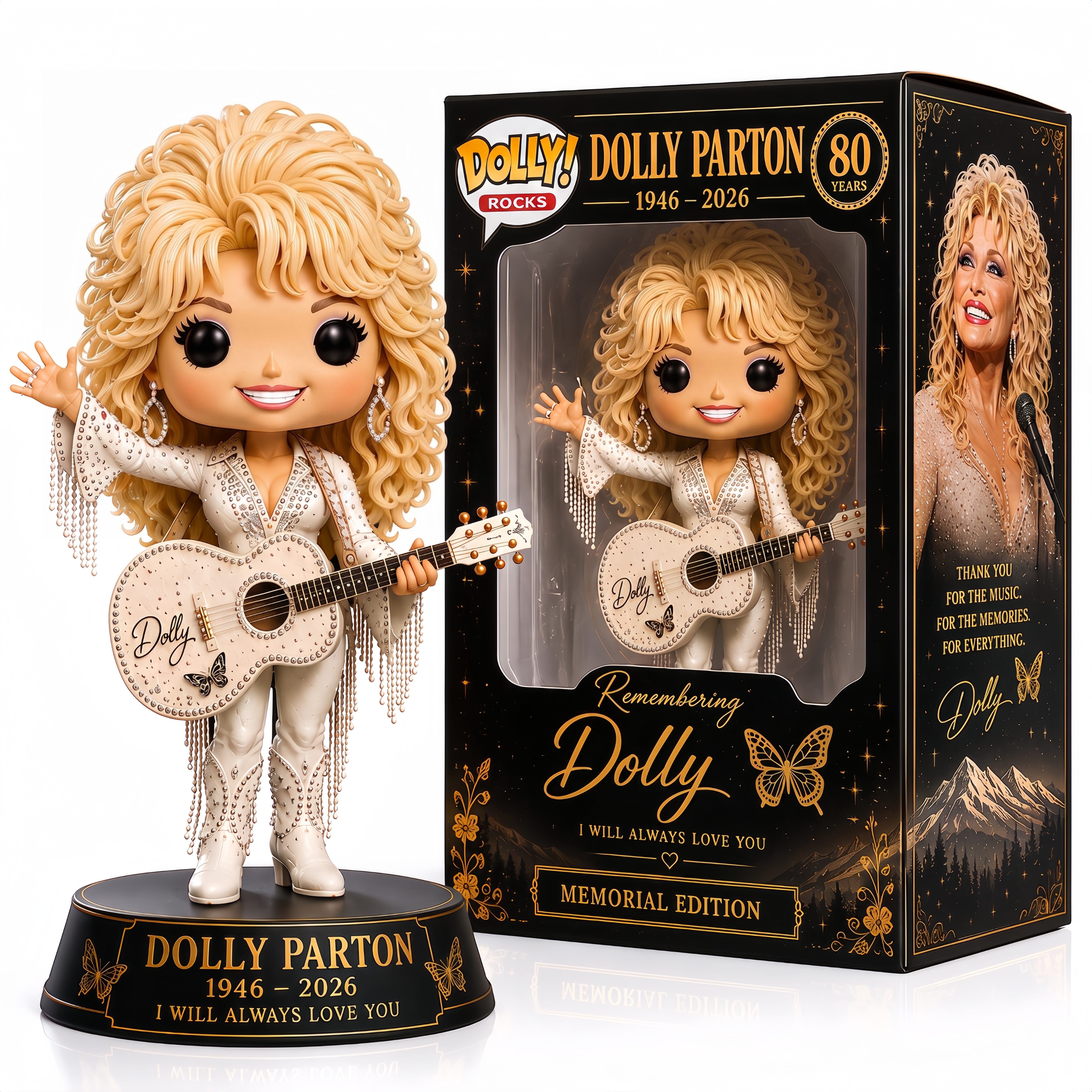 Dolly Parton Forever 1946-2026 Memorial Collectible Figure