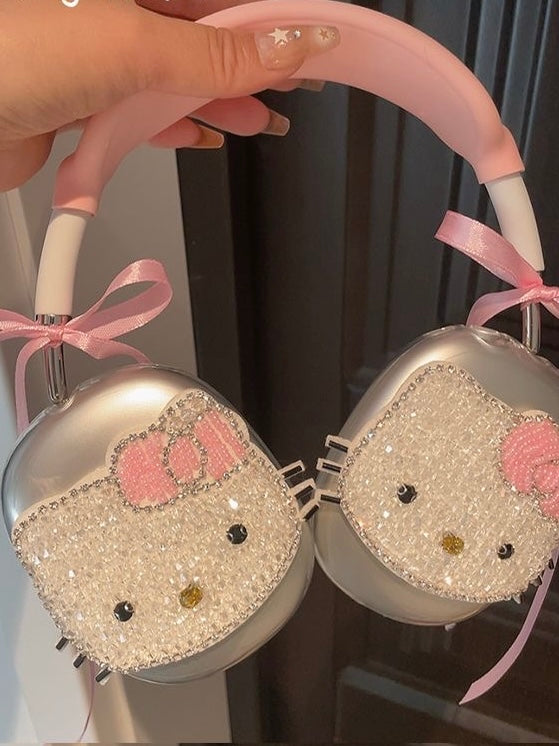 Hellokitty Rhinestone Case Cover for AirPods Max Headphones