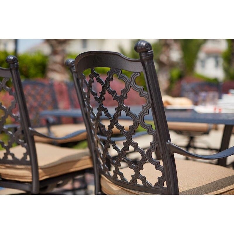 Millner Square 8 - Person 60'' Long Bar Height Dining Set with Cushions