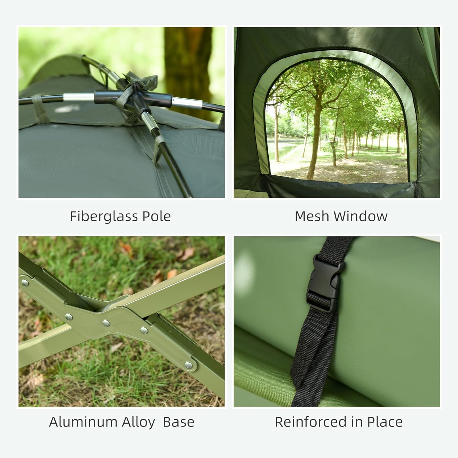 💥Last Chance Sale💥1/2 Person Foldable Camping Cot with Tent, Bedspread, Thick Air Mattress, 4-In-1 Elevated Camping Bed for Outdoor Hiking, Picnic, Travel