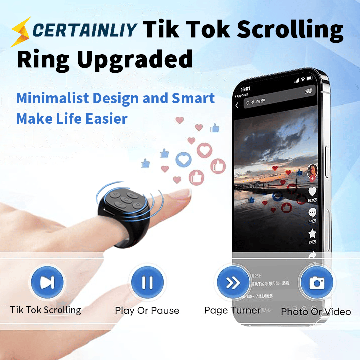 ⏳Fingertip Wireless Bluetooth Remote Control