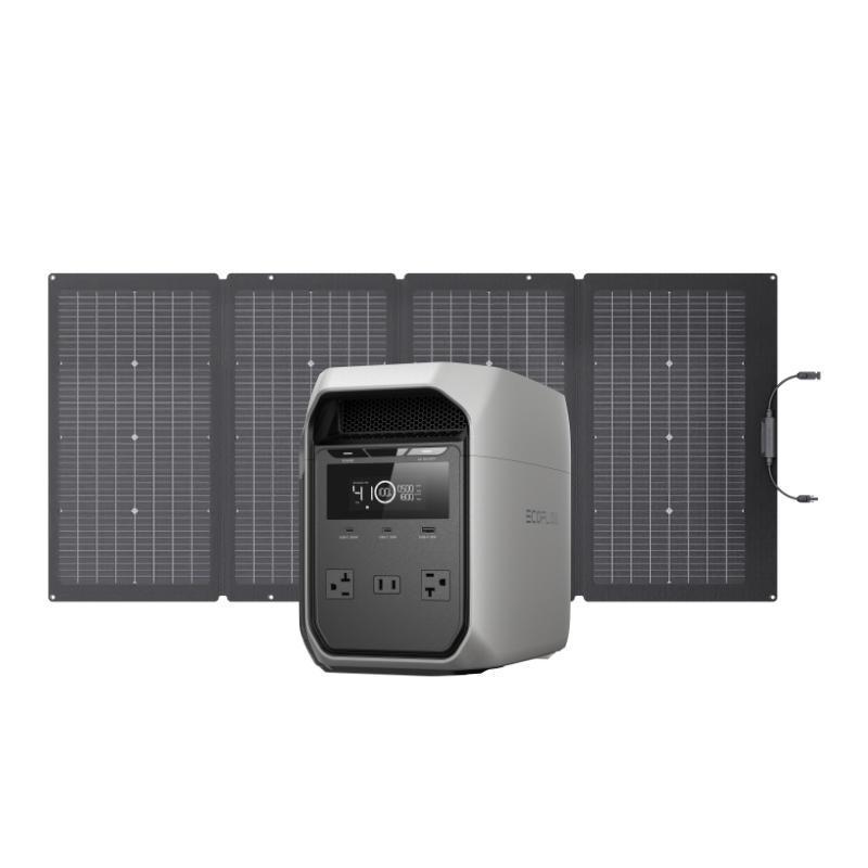 Classic Portable Power Station with 160 or 220W Solar Panel, Solar Charging, LiFePO4 Battery, 1800W AC/100W USB-C Output