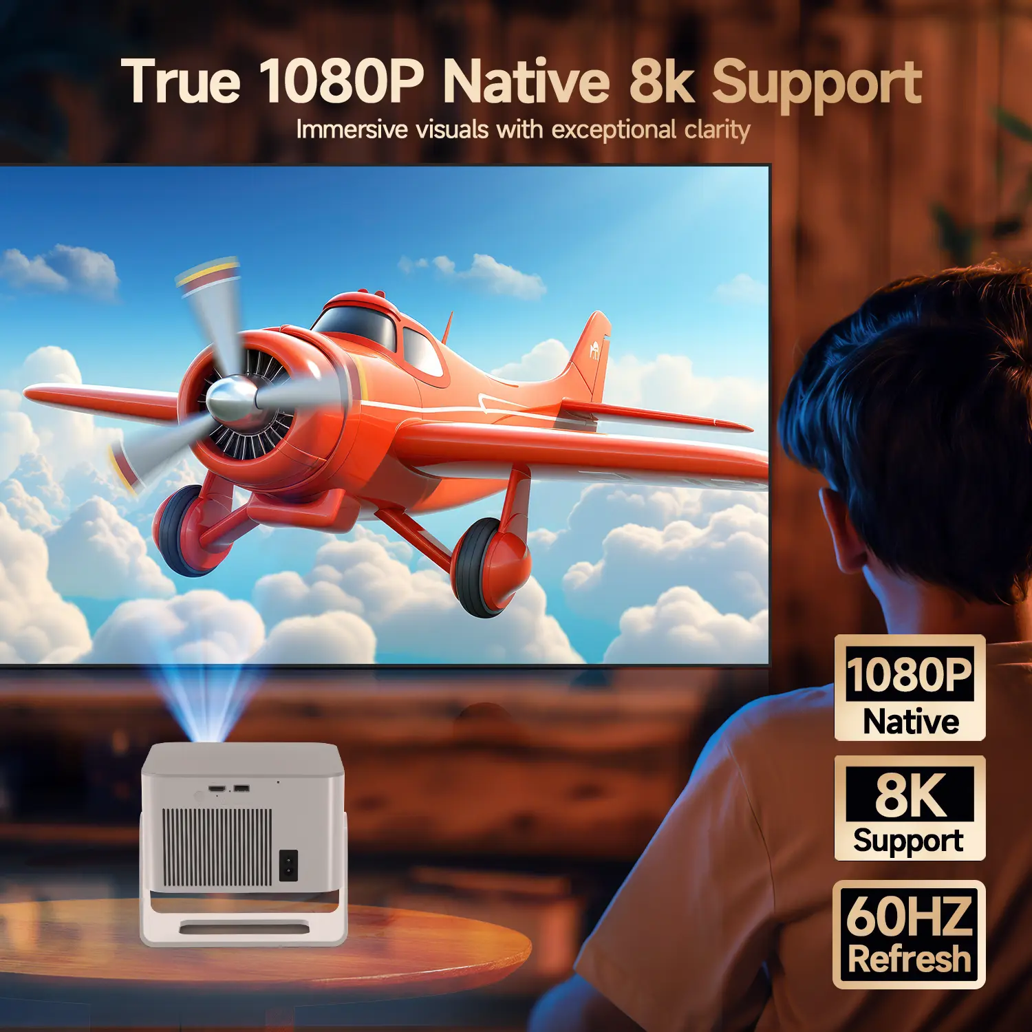 HY350MAX Projector 900ANSI Native 1080P