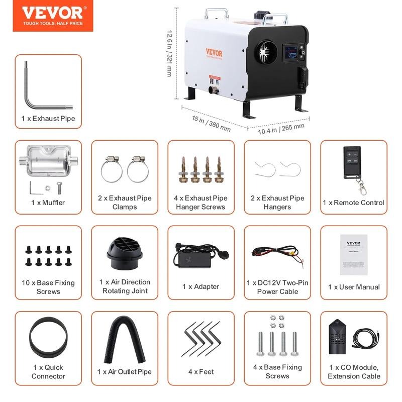 8KW Diesel Air Heater with CO Alarm