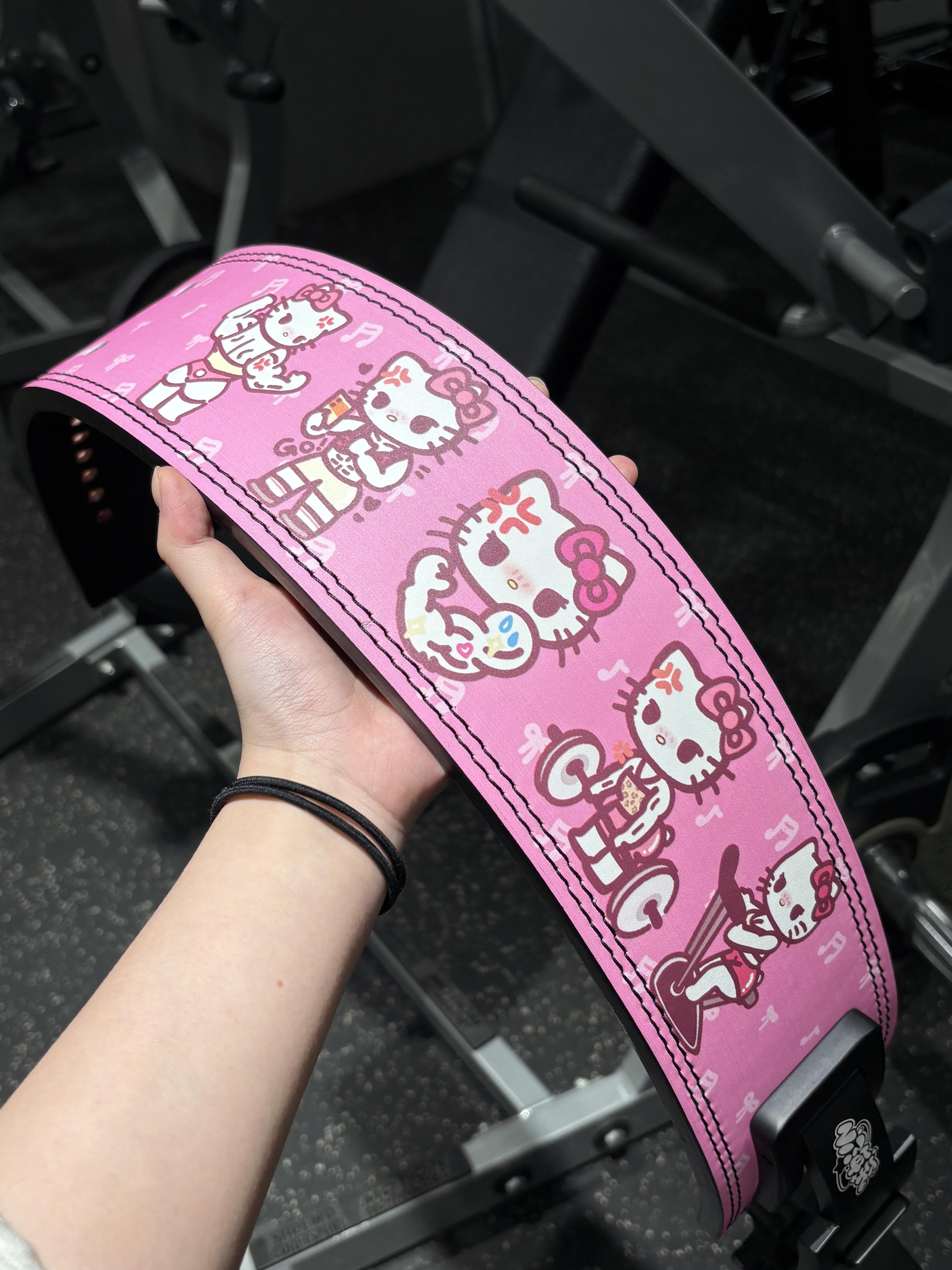 Hello Kitty Weight Lifting Belt Leather Gym Belts Back Support