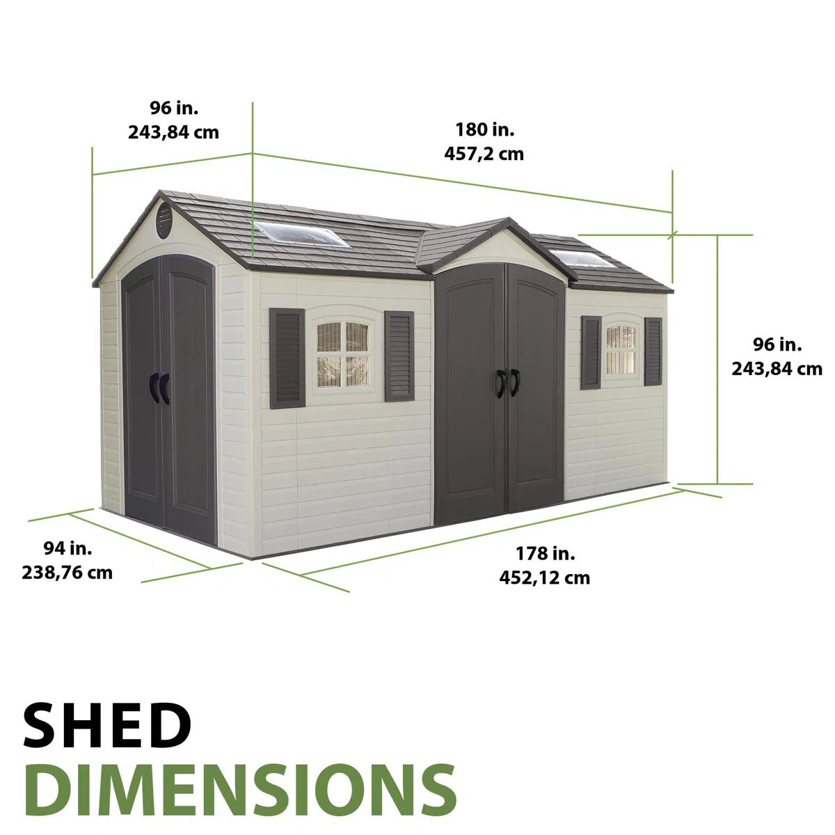 15 Ft. x 8 Ft. Outdoor Storage Shed