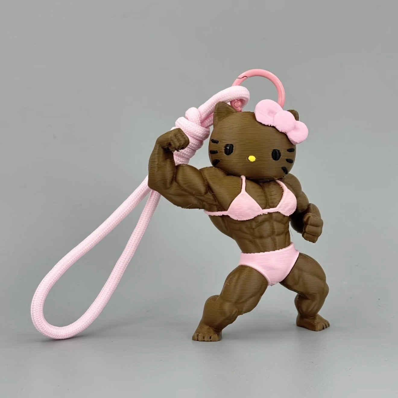 Hellokitty Muscle Fitness 3D Printed Bag Charm