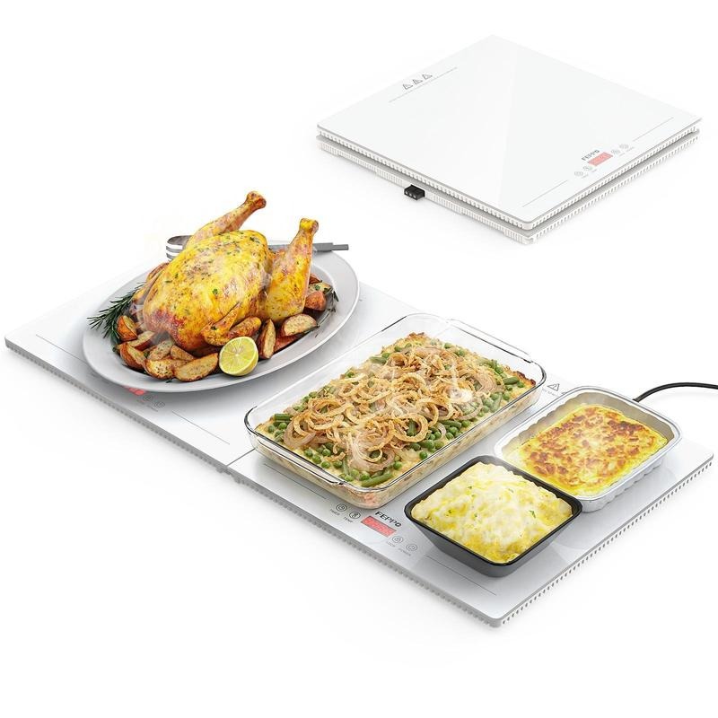 2026 47x15in Electric Warming Tray – Tempered Glass