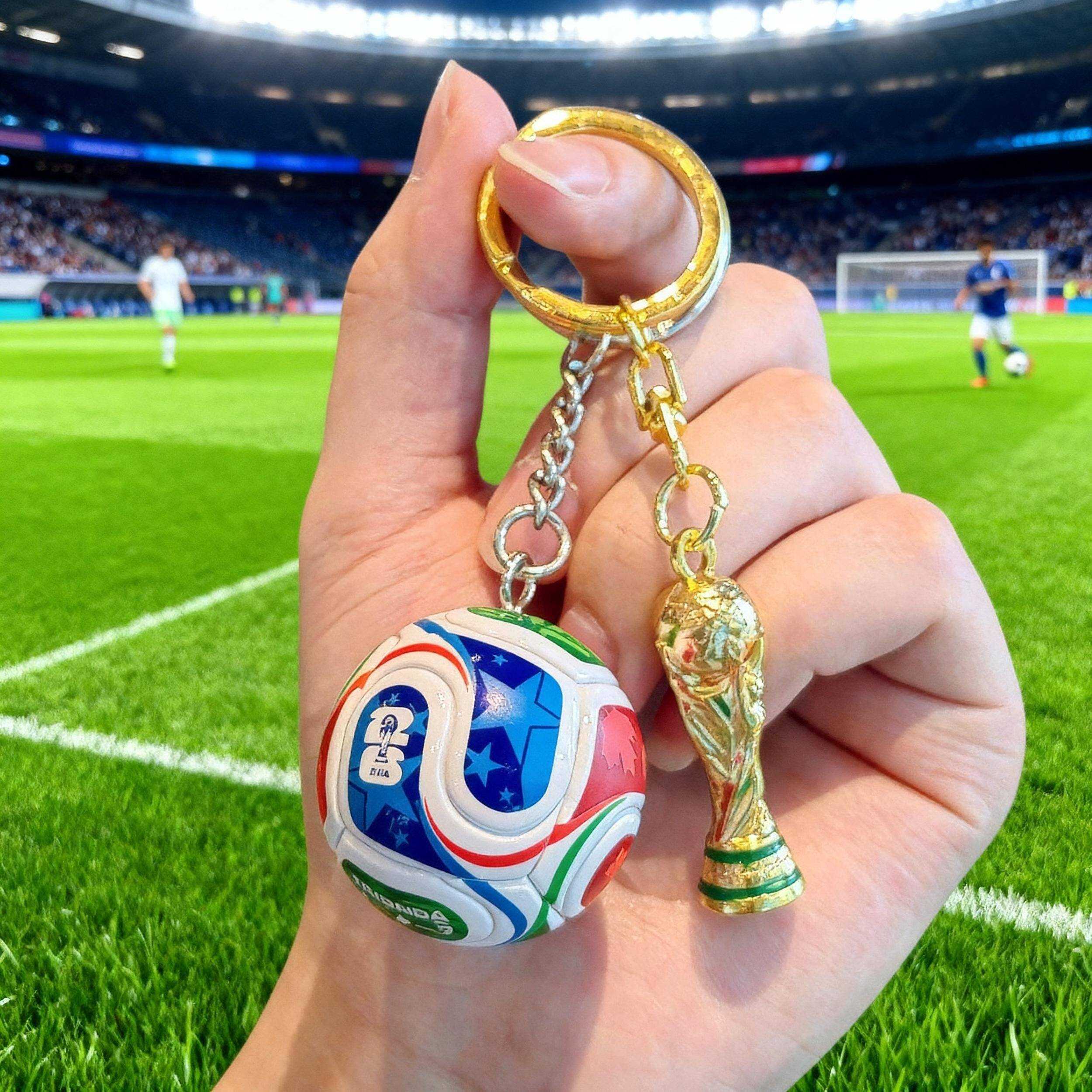 ⚽🏆 Trophy & Ball Keychain