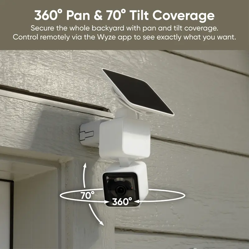 Battery Solar Powered 2K HD WDR Security Camera