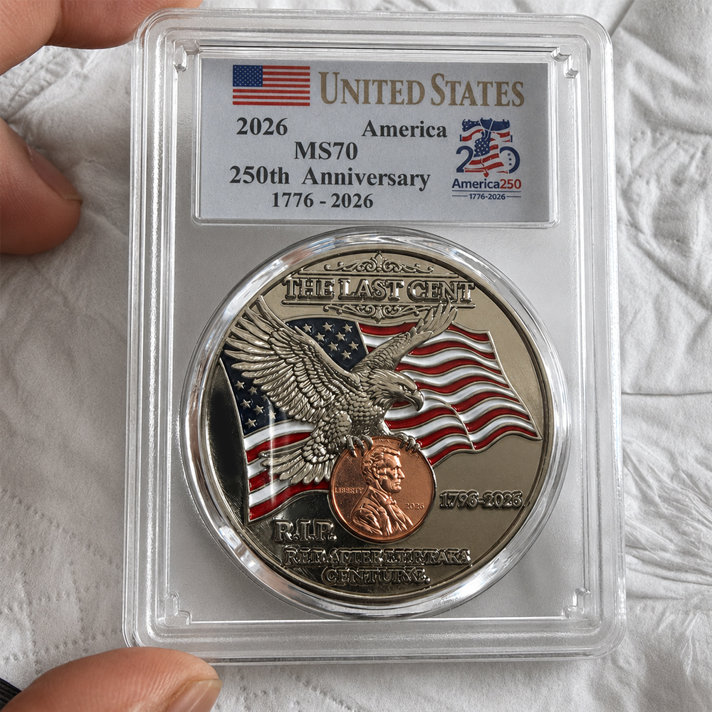 USA 250th Anniversary Commemorative Coin 1776-2026, America 250 Patriotic Challenge Coin, Double-Sided Collectible Token with Liberty Bell & American Eagle, US 250th Anniversary Souvenir Gift