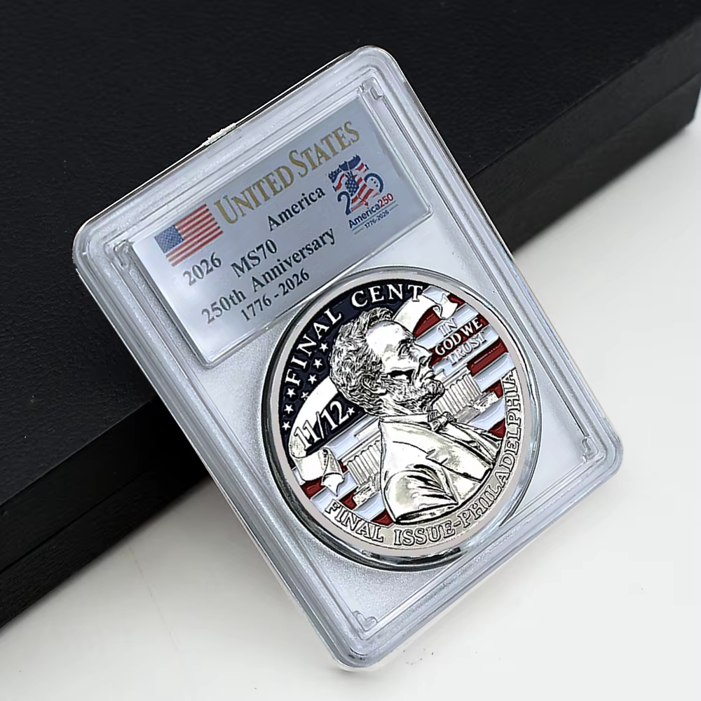 USA 250th Anniversary Commemorative Coin 1776-2026, America 250 Patriotic Challenge Coin, Double-Sided Collectible Token with Liberty Bell & American Eagle, US 250th Anniversary Souvenir Gift