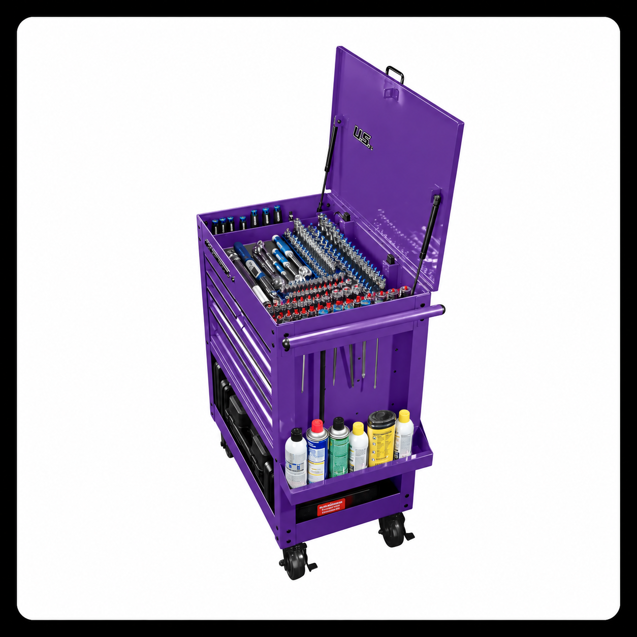 🔥 Limited-Time Tool Cart Deal! 5-Drawer Rolling Storage Cart with 700 LB Capacity 🛠️📦
