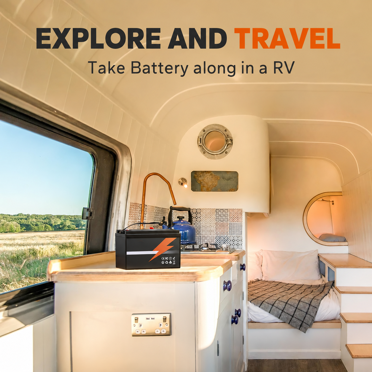 🔥 12V 100Ah LiFePO4 Deep Cycle Battery – Long-Life Power for RV, Solar & Off-Grid Use