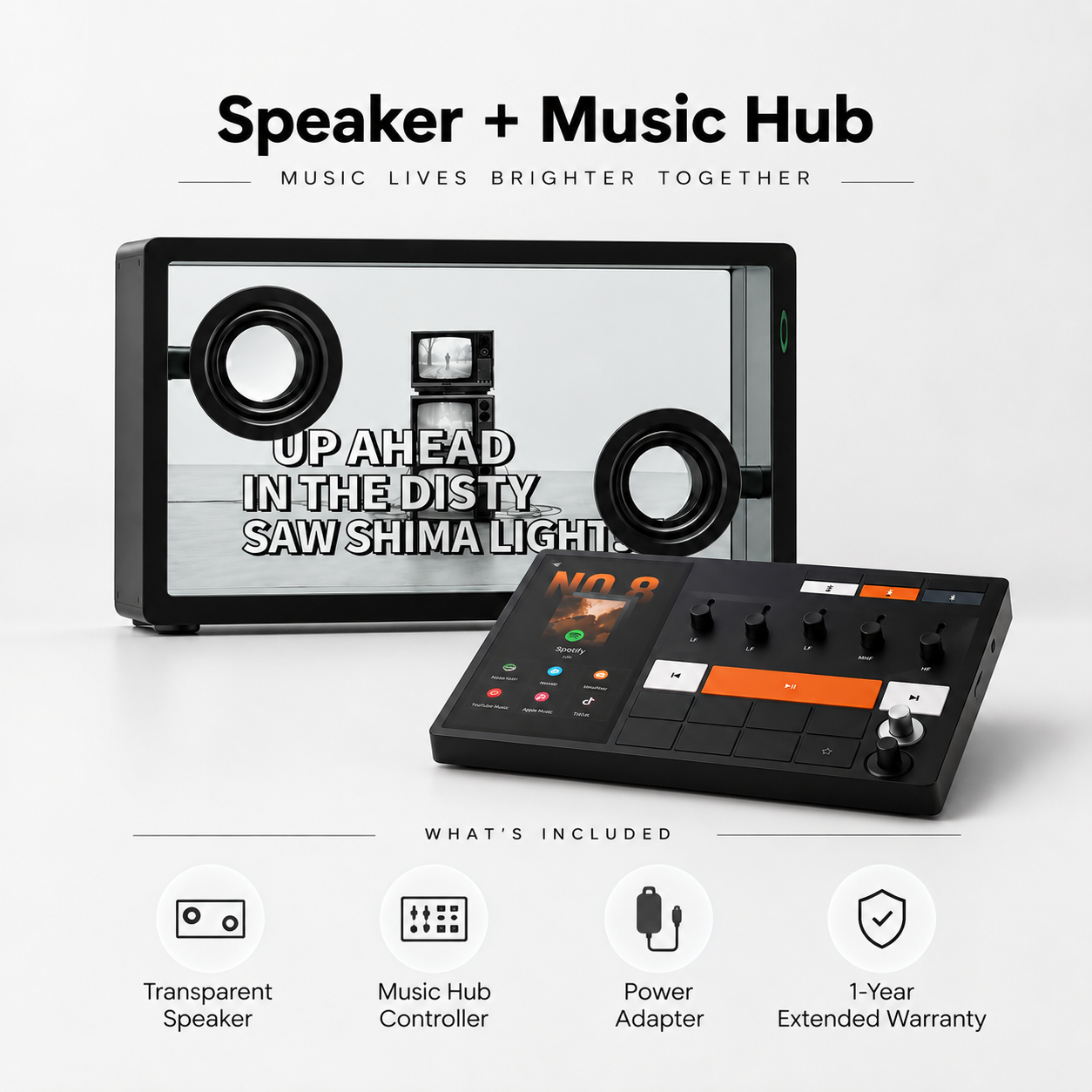 🏭 Factory Promotion – AI Lyric Transparent Speaker, See Your Music Come Alive 🎶✨