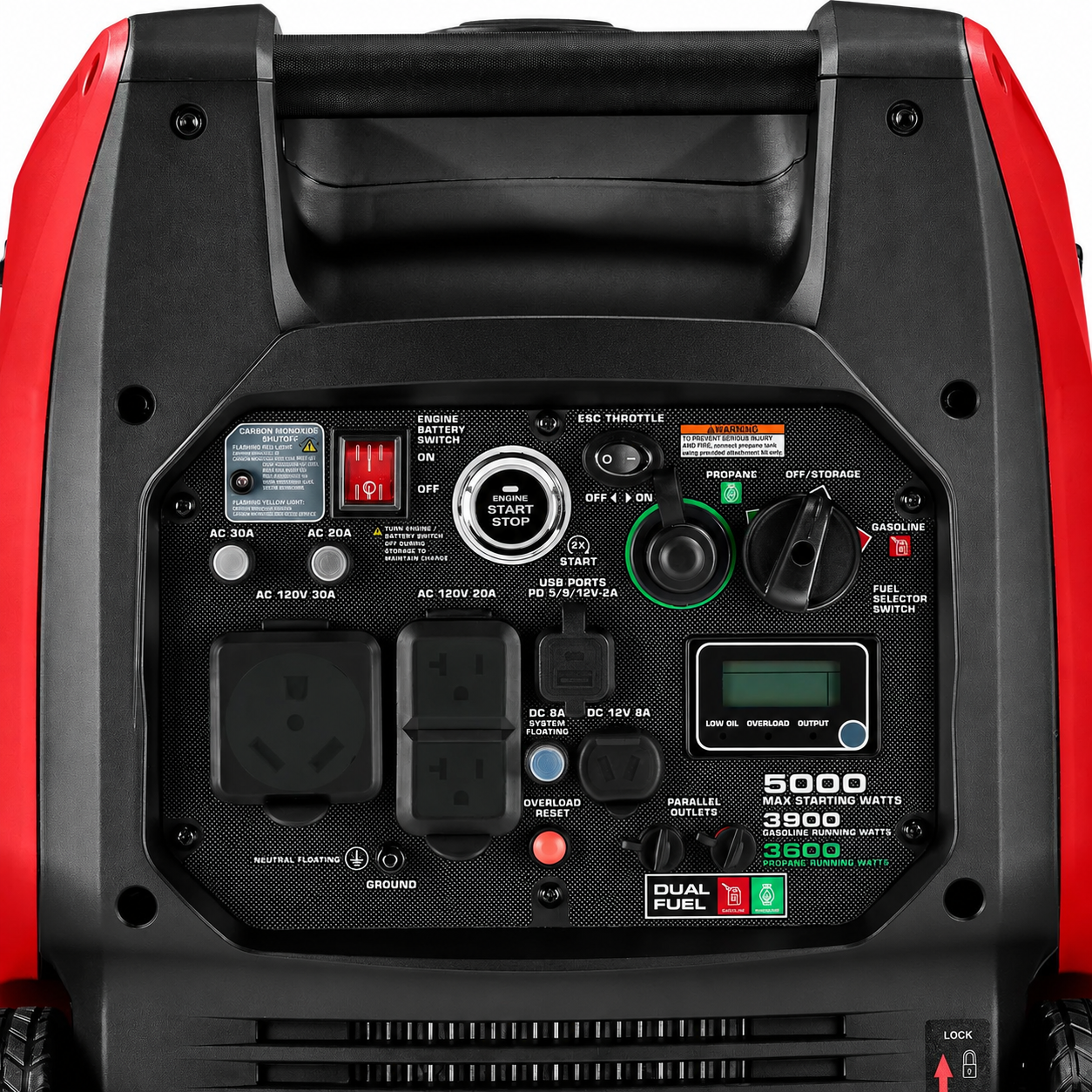 ⚡ 5000W Dual-Fuel Quiet Inverter Generator – Remote Start, Gas & Propane Ready 🔥🏕️