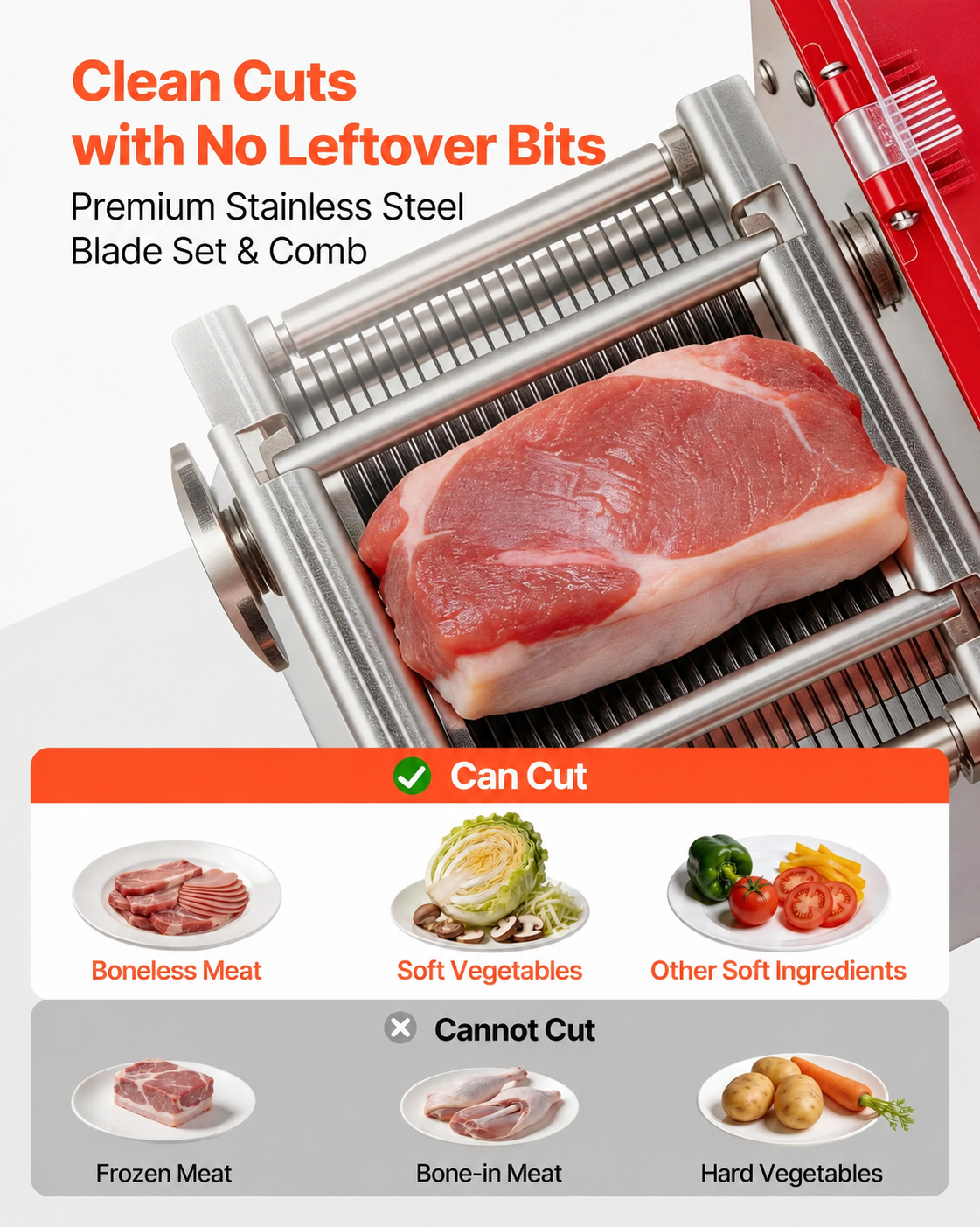 🔥 Limited-Time Deal — 850W Commercial Electric Meat Cutter, 3.5mm Stainless Steel Slicer for Fast Food Prep 🥩⚡