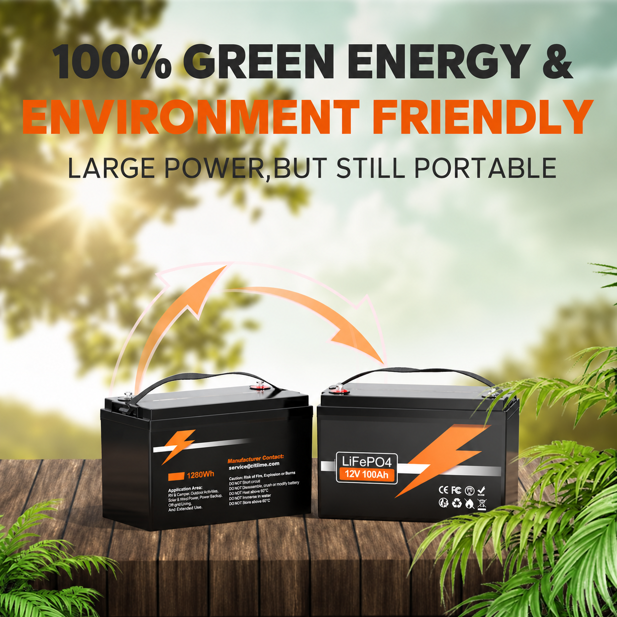 🔥 12V 100Ah LiFePO4 Deep Cycle Battery – Long-Life Power for RV, Solar & Off-Grid Use