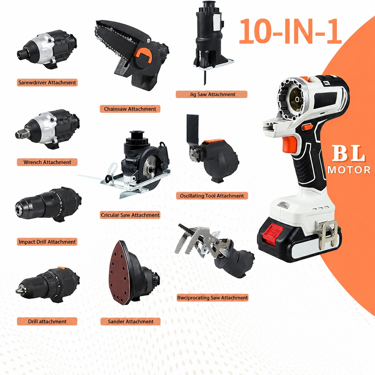🔥10 in 1🔥  20V Cordless Multifunctional Power Tool Kit