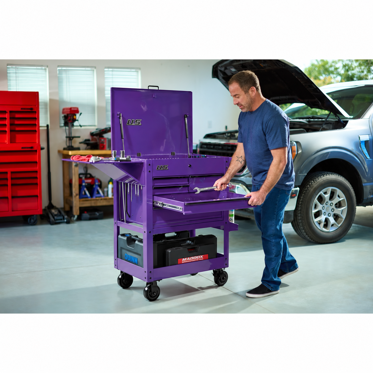 🔥 Limited-Time Tool Cart Deal! 5-Drawer Rolling Storage Cart with 700 LB Capacity 🛠️📦