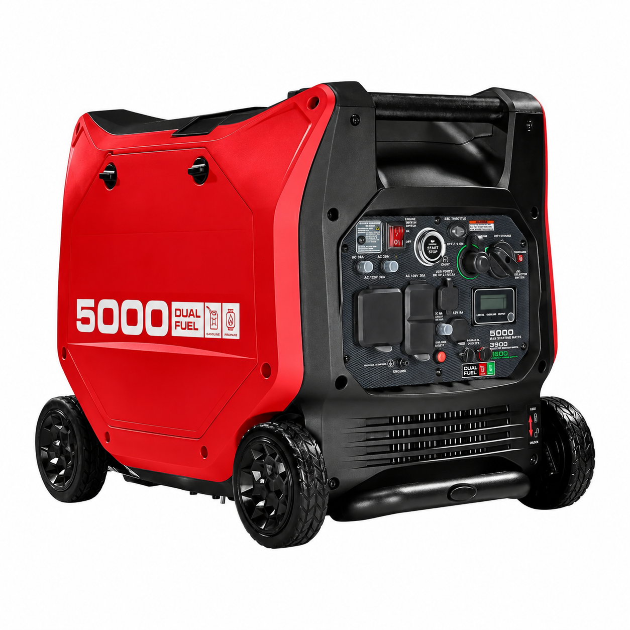 ⚡ 5000W Dual-Fuel Quiet Inverter Generator – Remote Start, Gas & Propane Ready 🔥🏕️