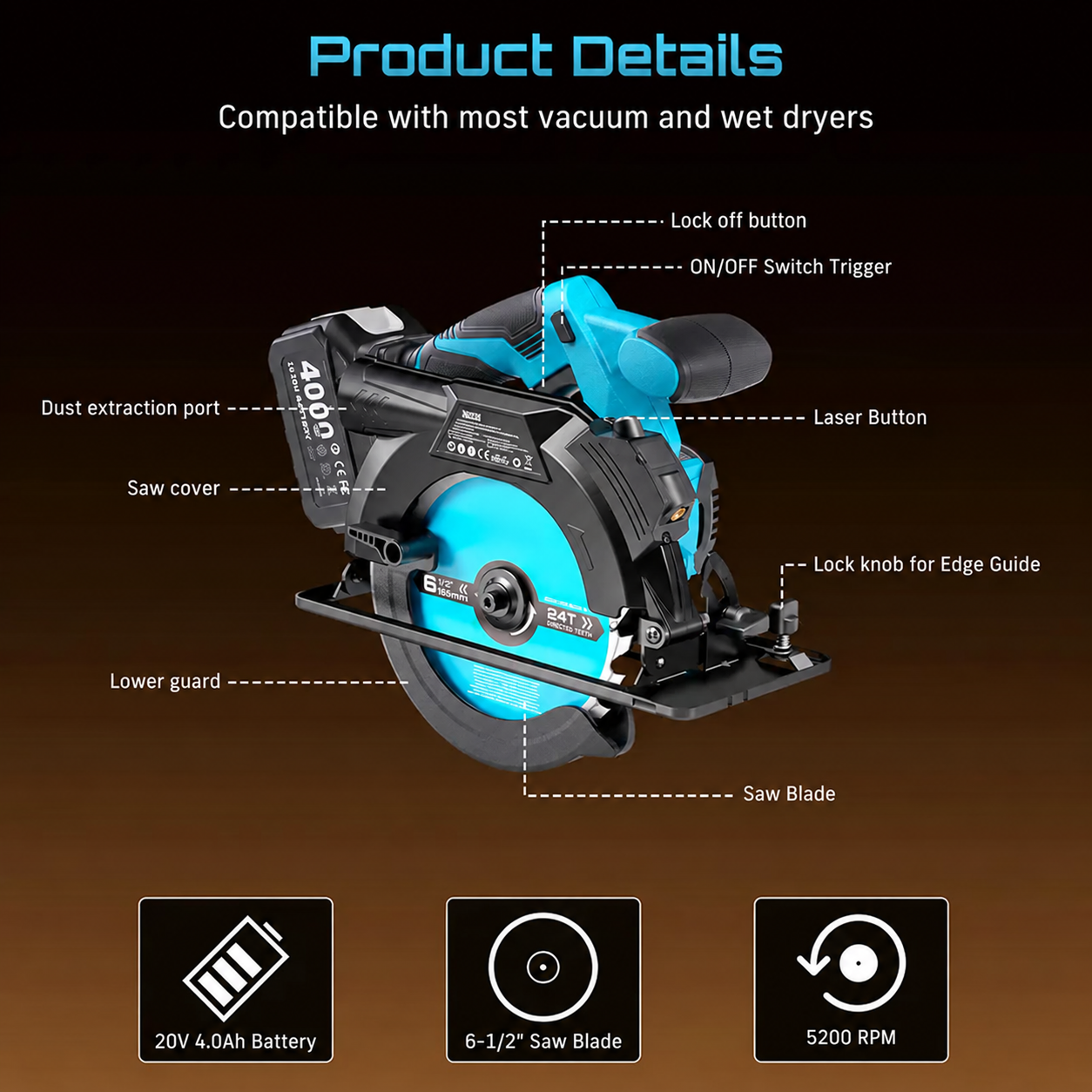 🔥Last Chance Sale🔥21V MAX 6-1/2