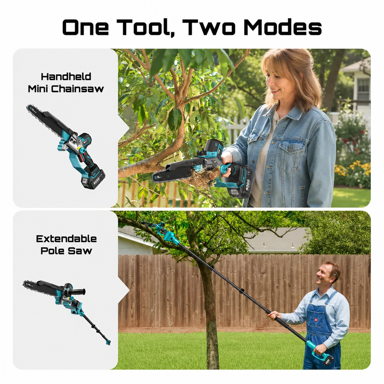 🔥Last Chance Sale🔥2-in-1 Cordless Pole Saw 6/8/10 Inch