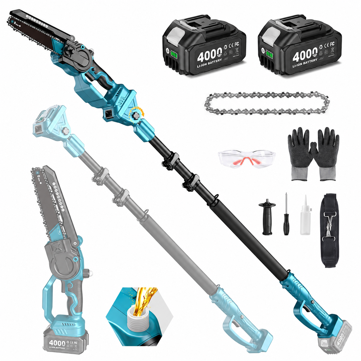 🔥Last Chance Sale🔥2-in-1 Cordless Pole Saw 6/8/10 Inch