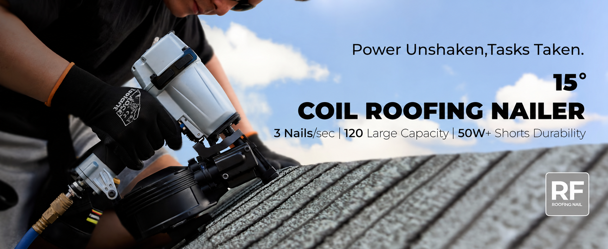 15 degree pneumatic roofing coil nailer