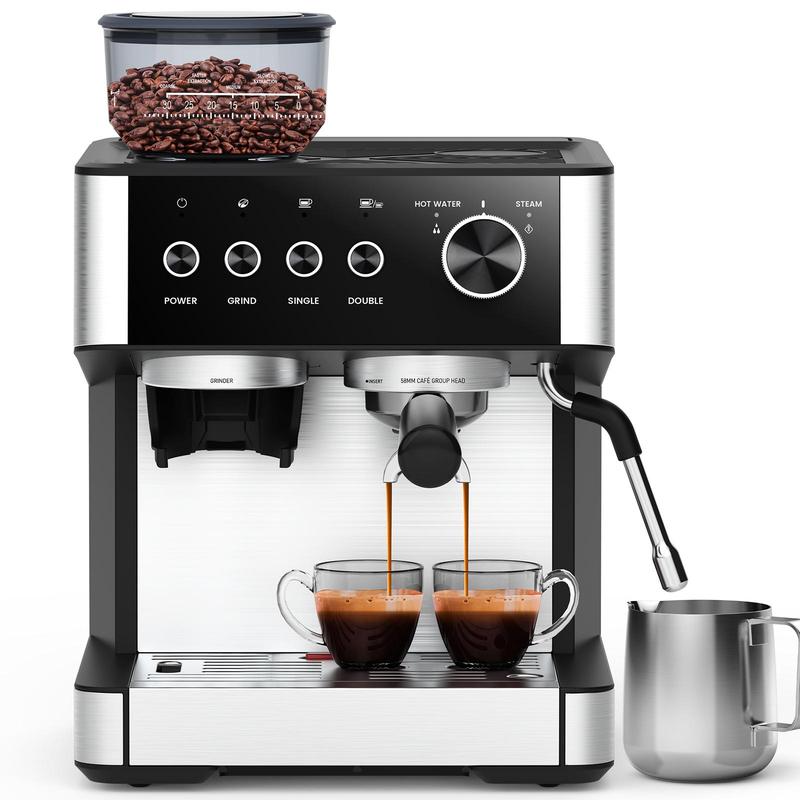🔥Last Chance Sale🔥58mm Commercial Espresso Machine with Barista Grinder and Milk Frother