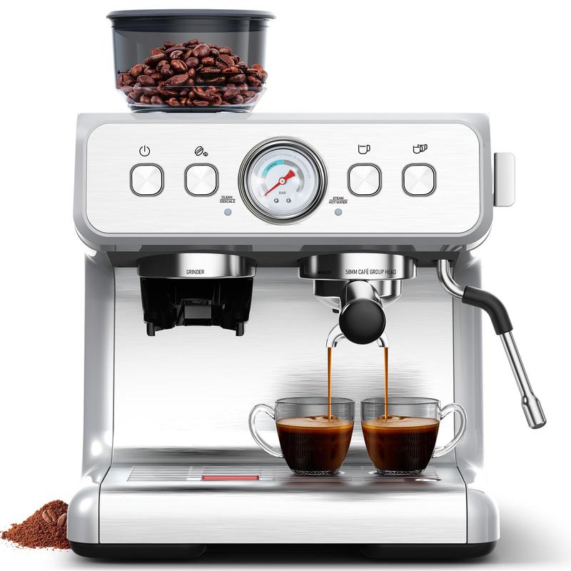 🔥Last Chance Sale🔥58mm Commercial Espresso Machine with Barista Grinder and Milk Frother