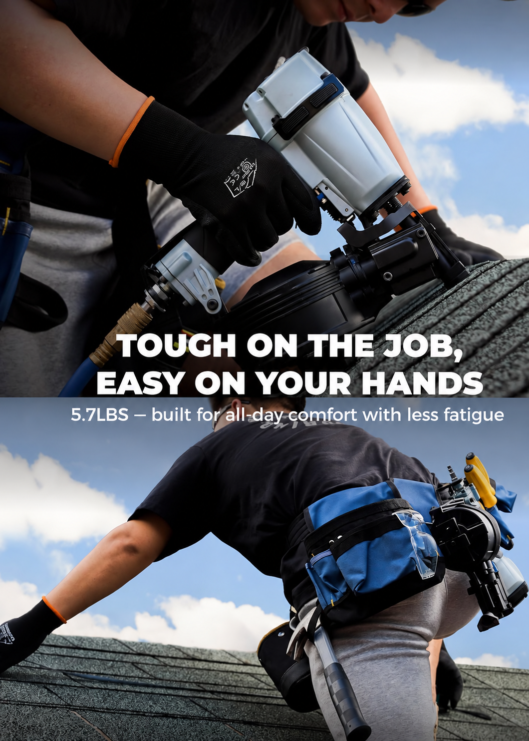 🔥Last Chance Sale🔥15° Pneumatic Roofing Coil Nailer – 3/4