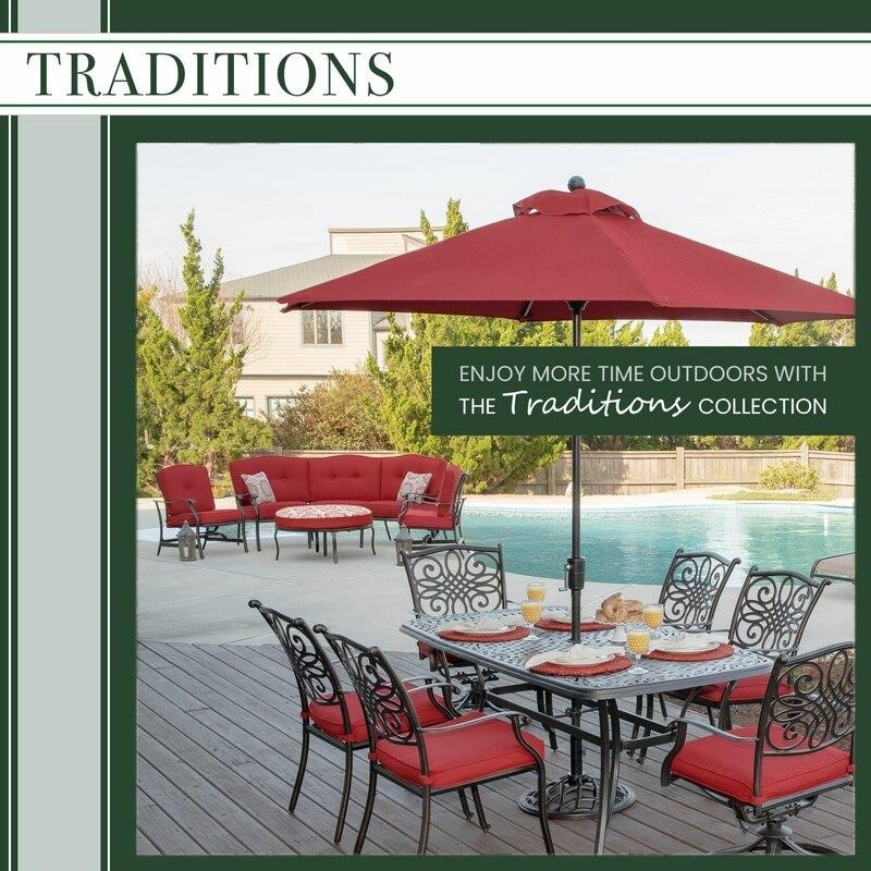 Bucci Round 6 - Person 56'' Long Aluminum Bar Height Dining Set with Cushions