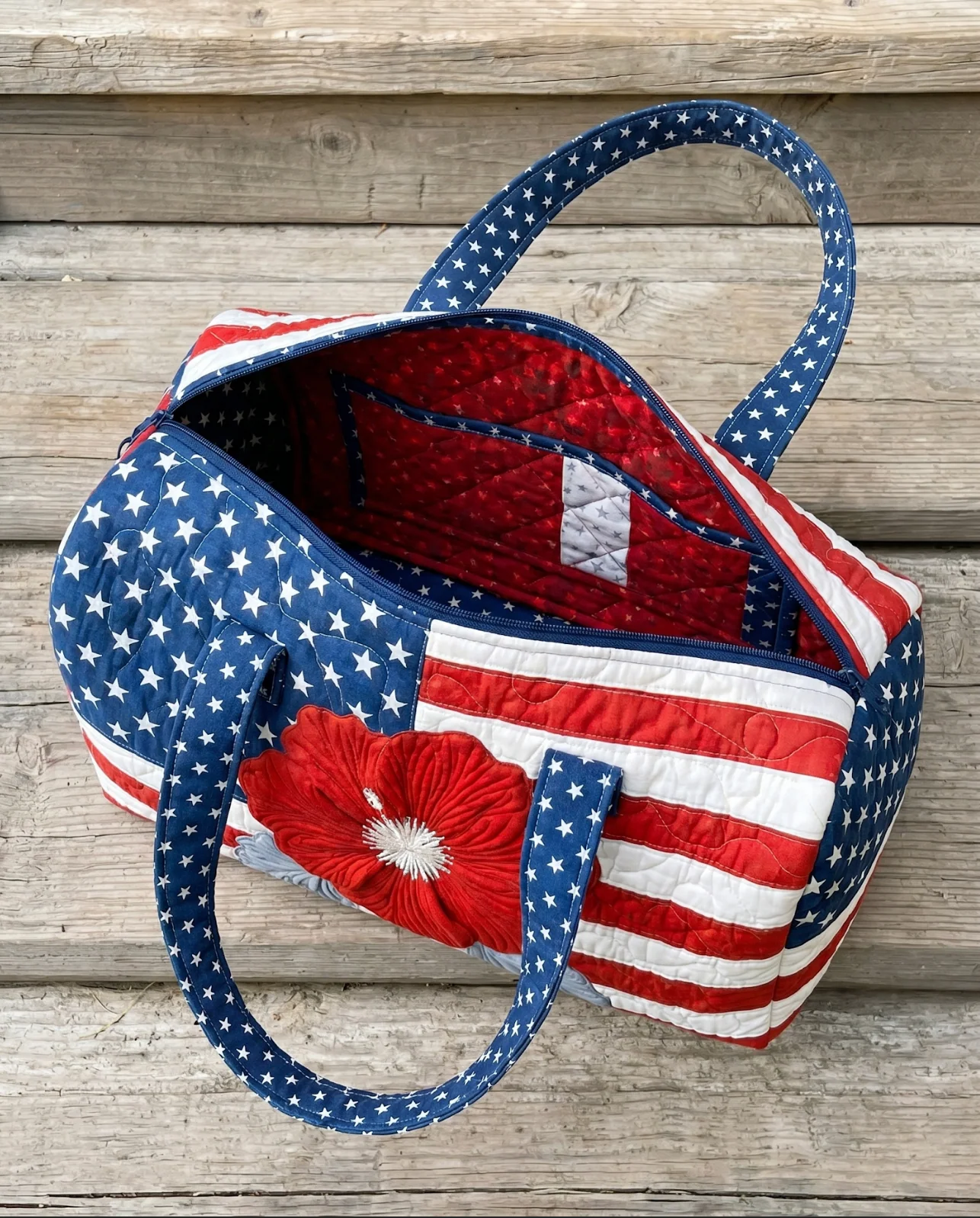 Jimmy Crafts - Handamde Quilted USA Tote Bag